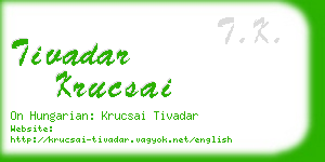 tivadar krucsai business card